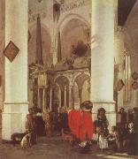 Interior of the Nieuwe Kerk,Delft with the Tomb of WIlliam i of Orange Emmanuel de Witte